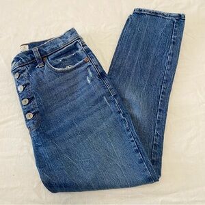 Abercrombie & Fitch Distressed Button Fly Jeans / Denim
